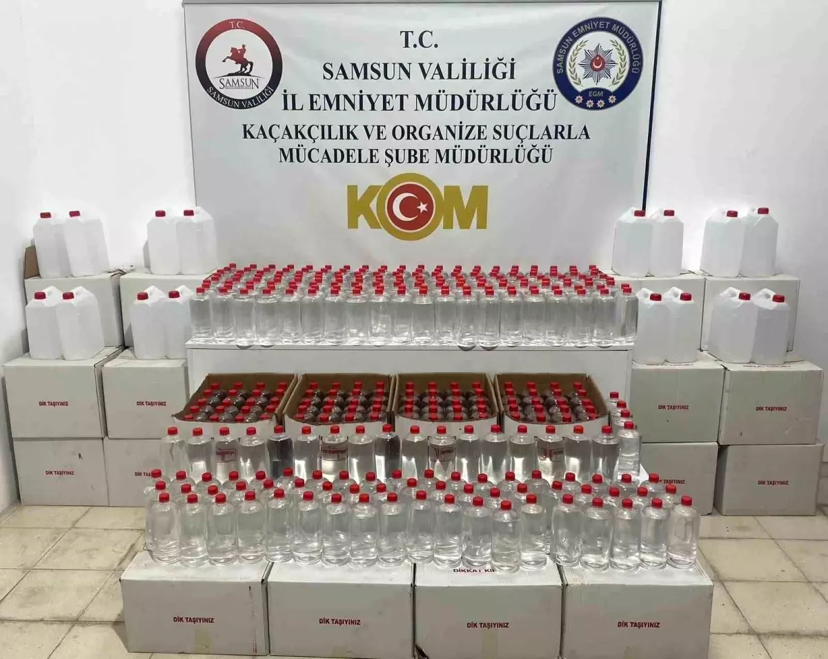 Samsun’da Kaçak İçki Operasyonu