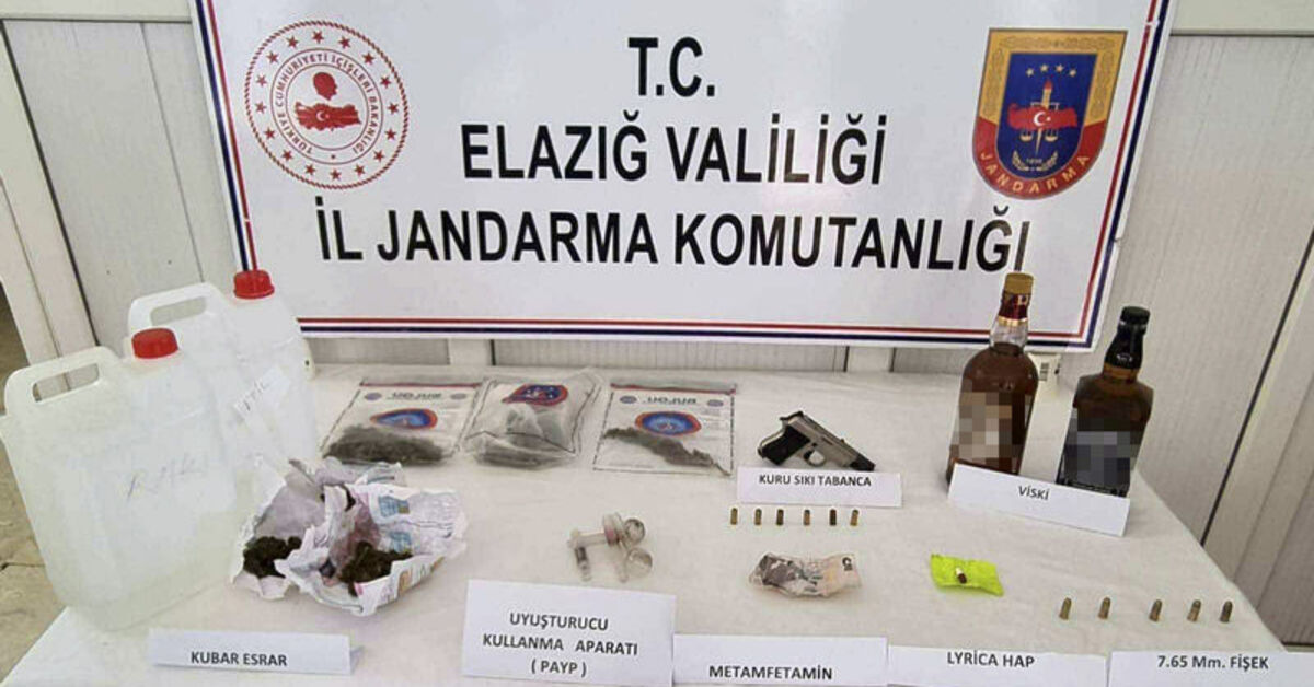 Elazığ’da kaçak içki ve uyuşturucu operasyonu: 8 gözaltı